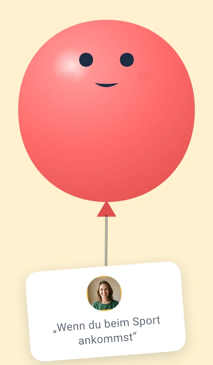 Close-up: balloon, string and the photo tag of the pop request